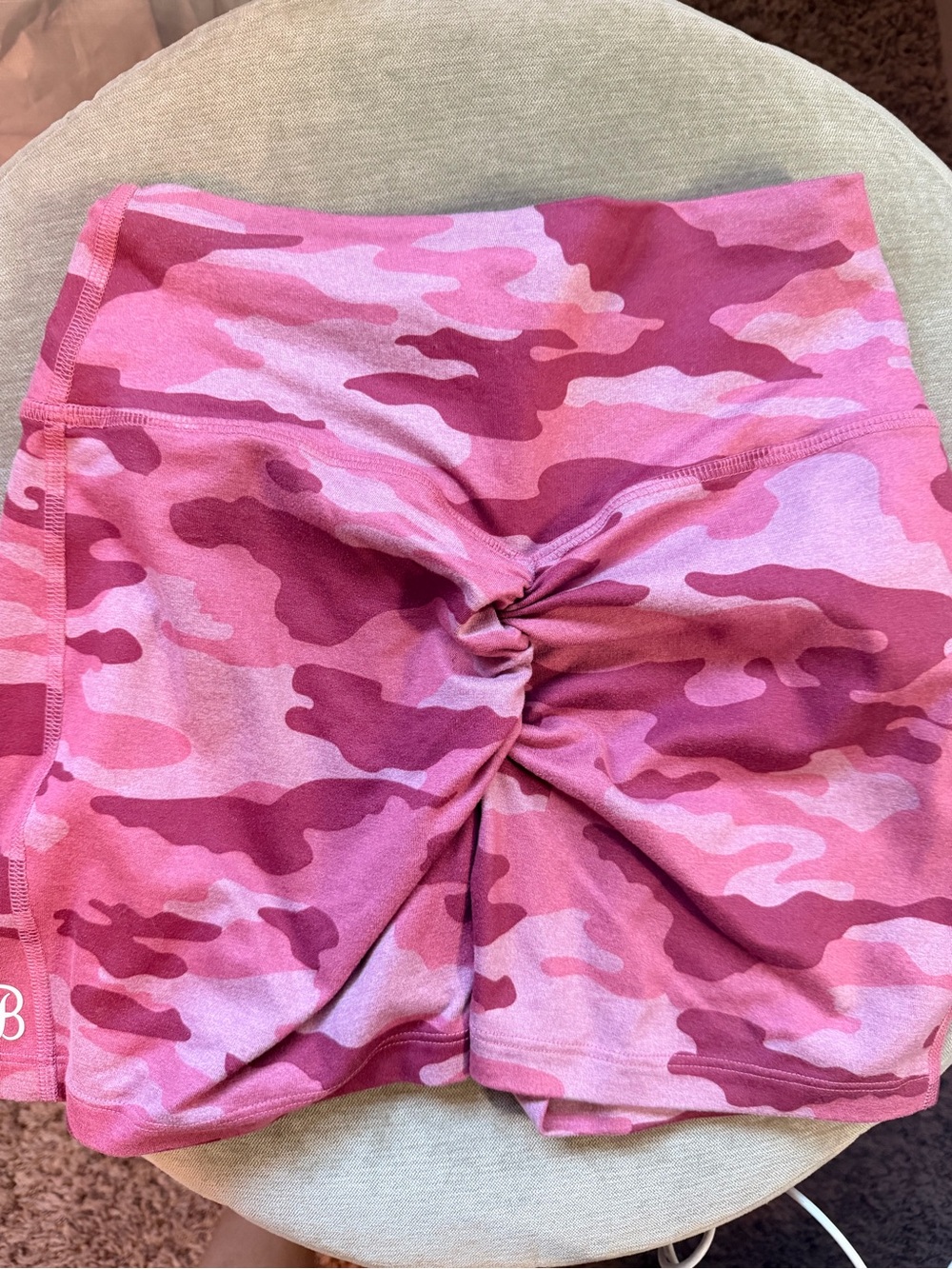 Bombshell Sportswear Pink Camo Women's Shorts - Picture 4 of 5